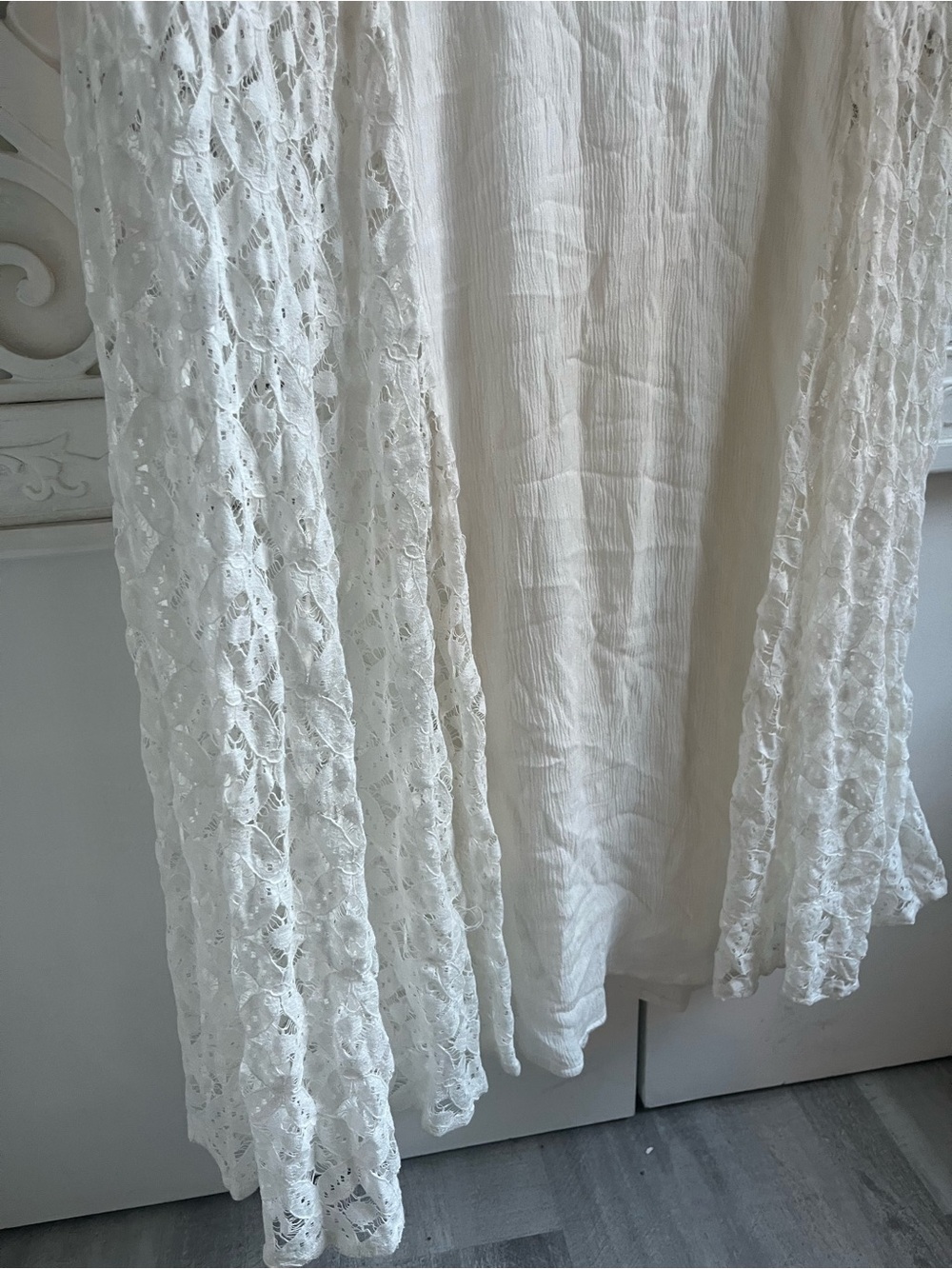 Free People Hazel Maxi Dress Ivory Lace Boho Maxi Small NWT - Picture 2 of 9